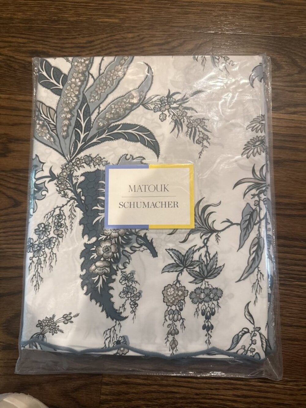 Matouk x Schumacher Apolline King Flat Sheet, Mediterranean